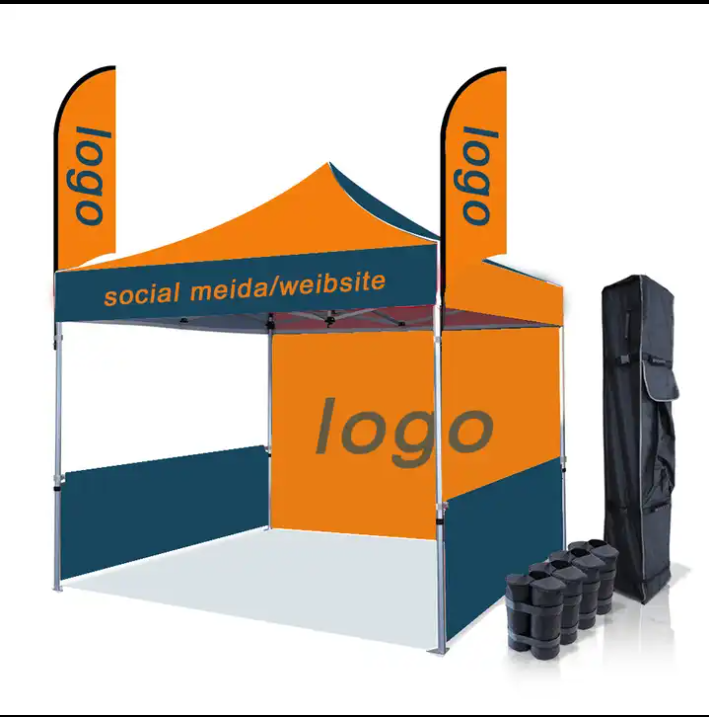 Ty Custom Logo Design Trade Show Heavy Duty Folding Tents 10X20 Pop Up Canopy Tent Market Promotional Gazebo