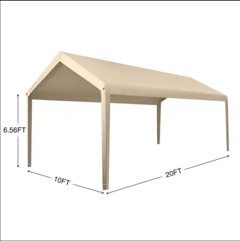 Tuoye Custom Outdoor Car Shelter 10x20 Heavy Duty Carports For Car Parking Tent Portable Folding Car Garage Canopy Tent