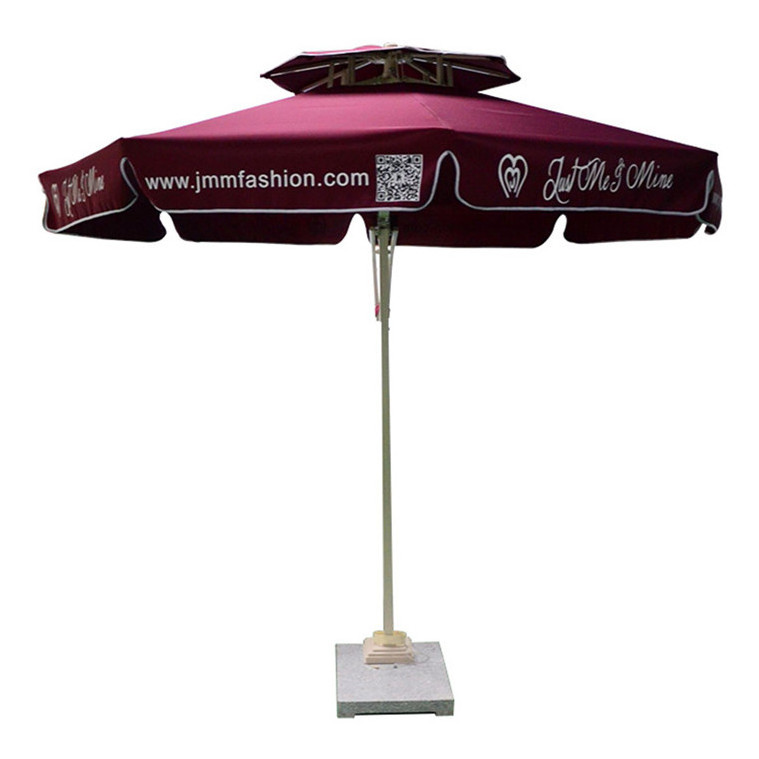 Tuoye Alum Outdoor Advertising Custom Garden Folding Sun Beach Umbrella 9 Feet Single Pulley System