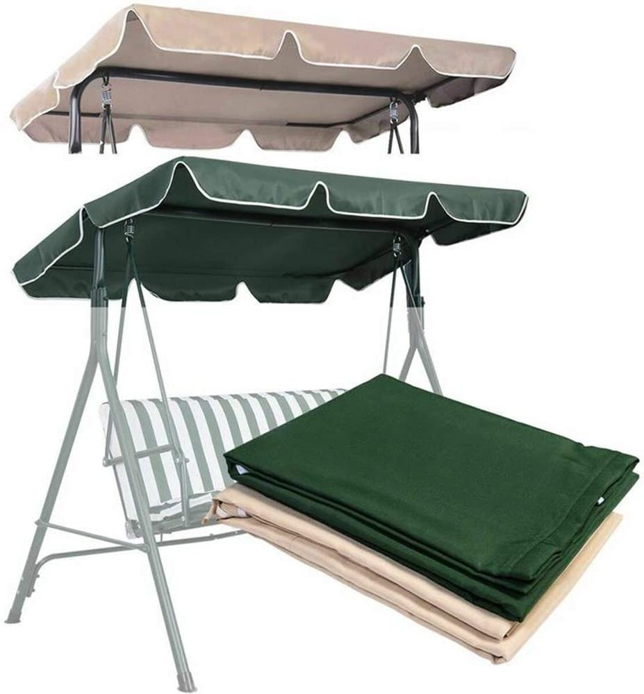 Summer Waterproof Top Cover Canopy Replacement for Garden Patio Outdoor Swing Chair Hammock Awning Swing Awning Chair