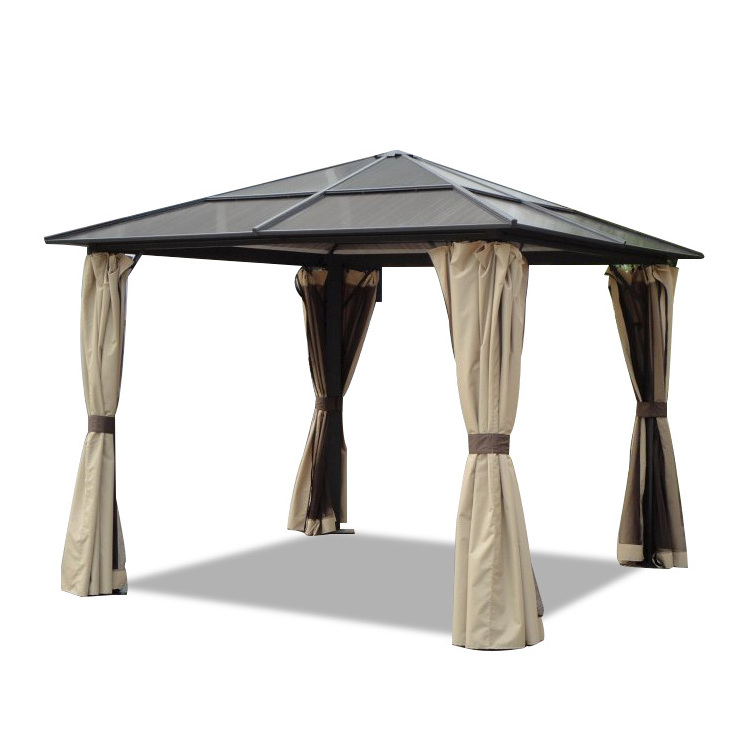 Made in china good price garden luxurious dome aluminium gazebo With the curtain rainproof pavilion gazebo outdoor