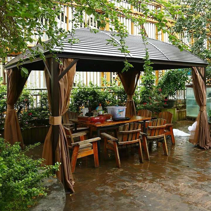 Waterproof garden outdoor pavilion gazebo with mosquito