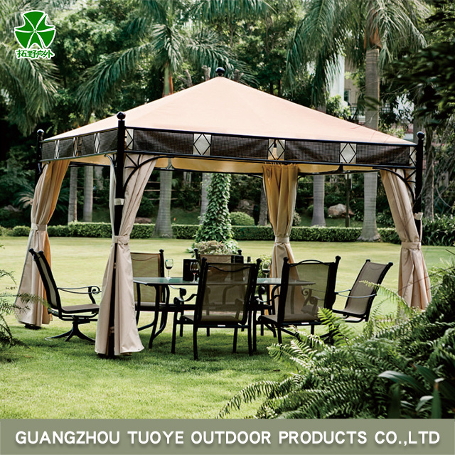 Tuoye Outdoor Luxury Round Gazebo with Bench Mosquito Net Arabic Tent 400cm