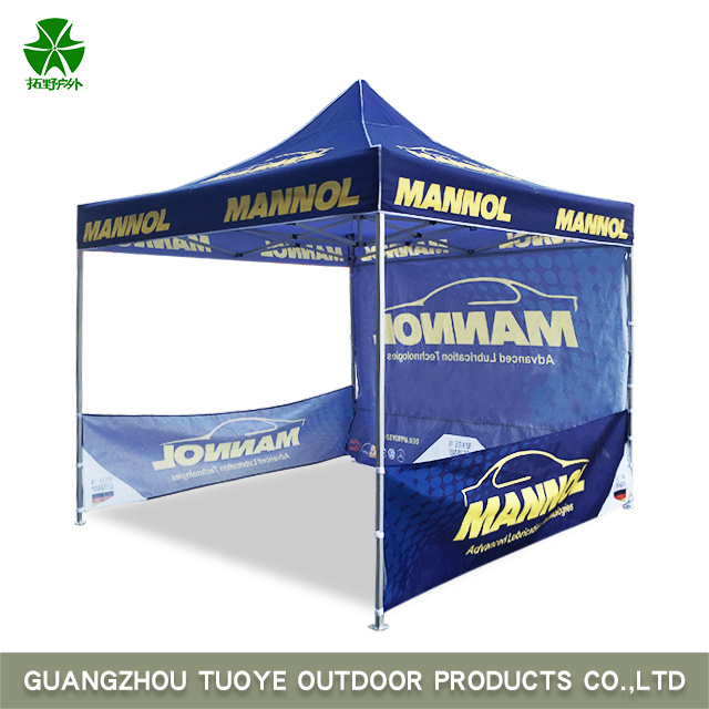 Tuoye 3x3 Large Pvc Coated 4 Legs Folding Awning Trade Fair Tents Pop Up Gazebos With Sides Screen Heavy Duty Outdoor Tent