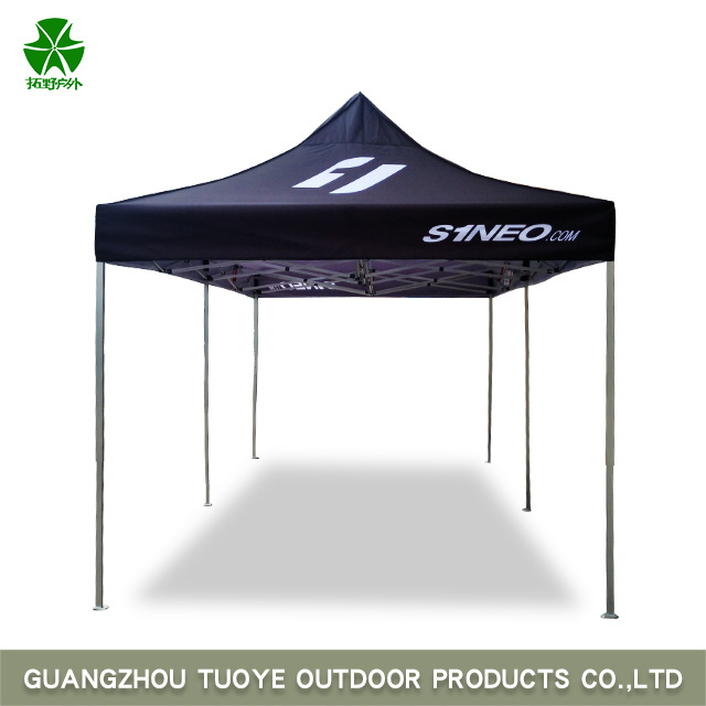 Tuoye 3x3 Large Pvc Coated 4 Legs Folding Awning Trade Fair Tents Pop Up Gazebos With Sides Screen Heavy Duty Outdoor Tent