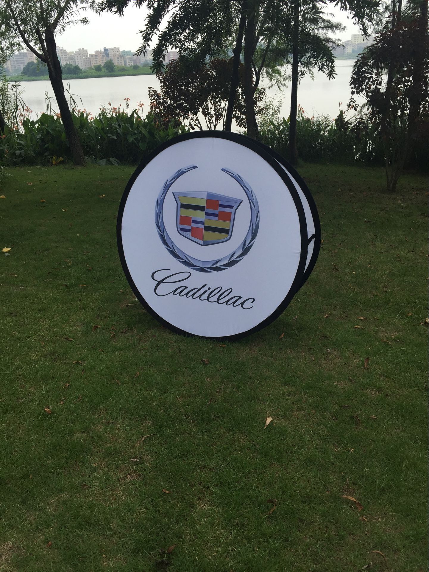 Outdoor Golf Soccer Event Display Stand Promotional Advertising Triangle/Circle/Oval/Verticle/Horizonta Pop Up A Frame Banner