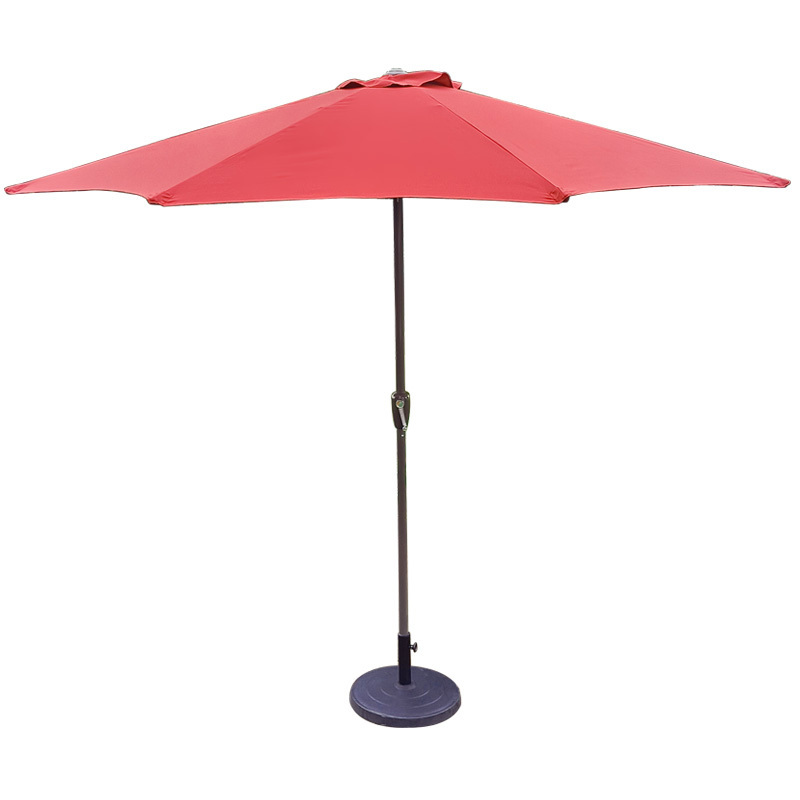 9ft Patio Umbrella Outdoor Table Umbrella With 6Ribs 38mm Pole Patio Garden Umbrella With Crank