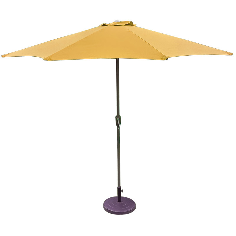 9ft Patio Umbrella Outdoor Table Umbrella With 6Ribs 38mm Pole Patio Garden Umbrella With Crank