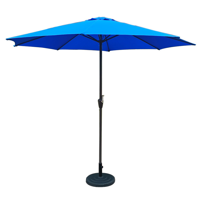 9ft Patio Umbrella Outdoor Table Umbrella With 6Ribs 38mm Pole Patio Garden Umbrella With Crank