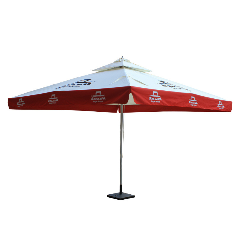 Huge Outdoor Umbrella Beer Coffee Drink Bar Parasol Telescopic Patio Umbrella Customized Big Size 3x3m3.5x3.5m 4x4m Stretch