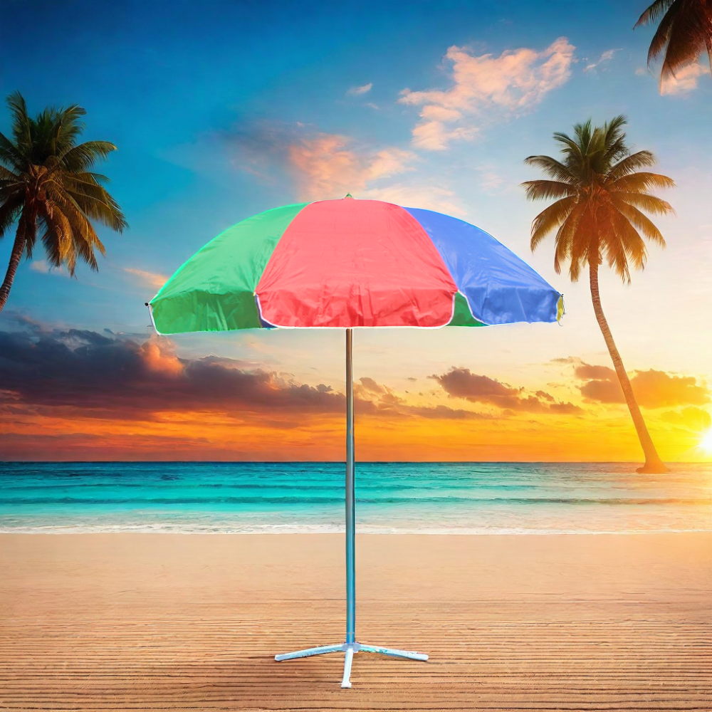 Tuoye Customization Outdoor Folded Sun Umbrella Portable Outdoor Parasol Custom Logo Print Patio Beach Umbrella