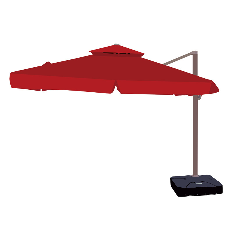 Outdoor patio roman umbrella beach round parasol square parasol with LED light