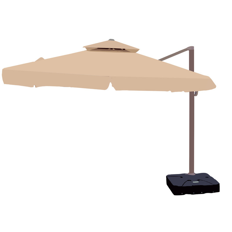 3.5m umbrella for garden solar powered led patio parasol large outdoor umbrellas with 200KG base factory roma Restaura umbrella