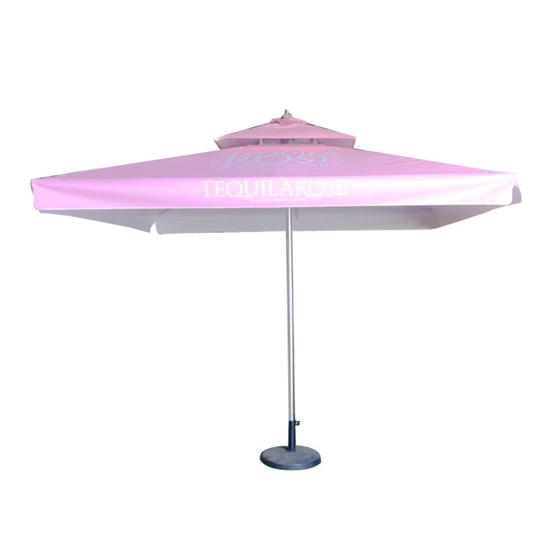 Tuoye Heavy Duty Plastic Pole Crochet Wholesale Custom Logo Advertising Large Motorized Large Lightweight Pink  Outdoor Umbrella