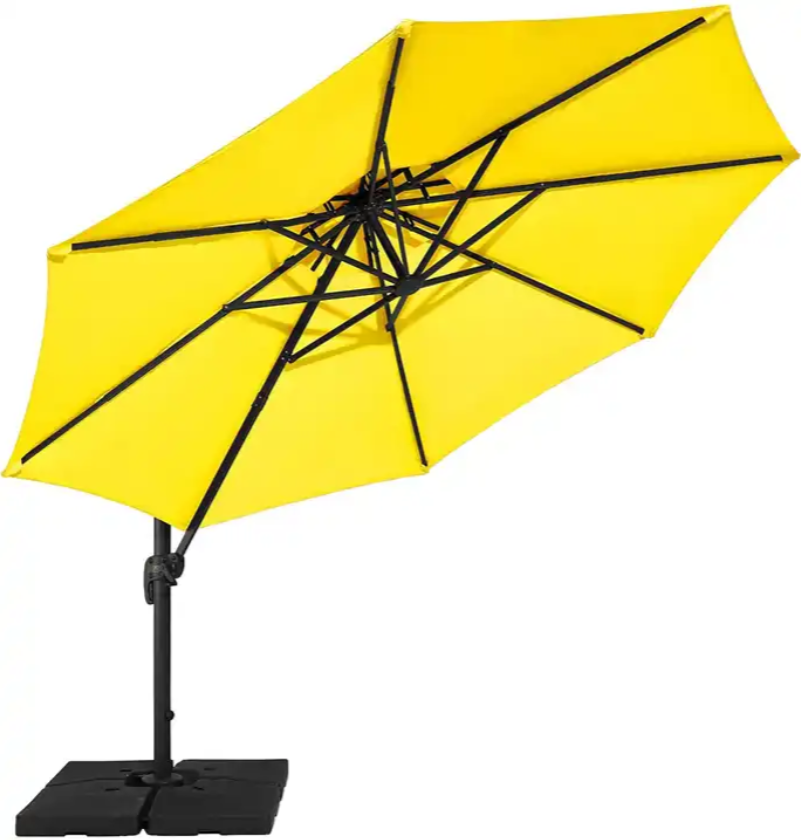 Ty Outdoor Sun Solar LED Panels Light Patio Roma Parasol Roman Umbrella For Garden Shading