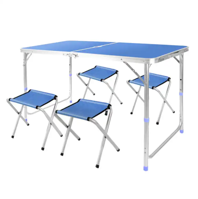 Ty Folding Table Portable suitcase aluminum with chairs and umbrella hole