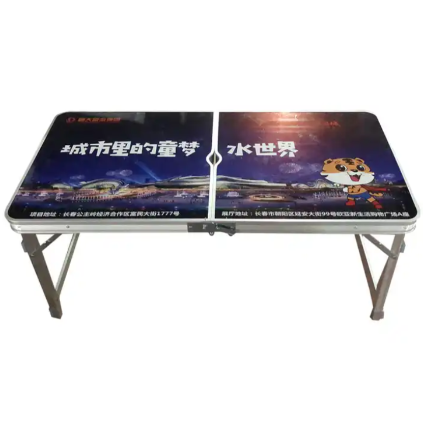 Ty Folding Table Portable suitcase aluminum with chairs and umbrella hole