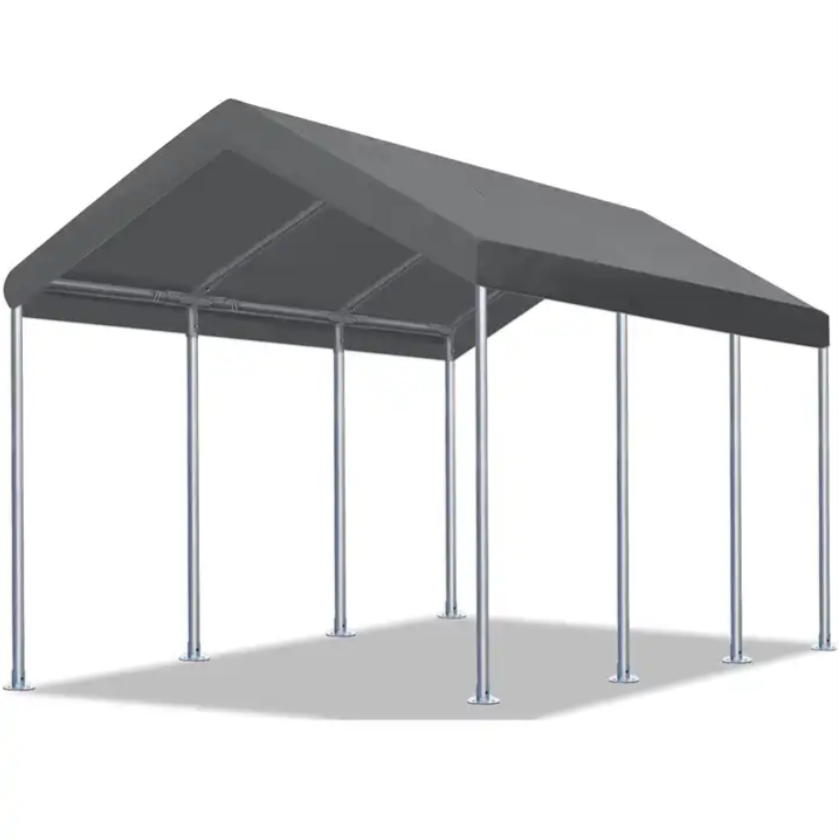 Ty 10x20 FT Heavy Duty Steel Structure Car Shed Car Garage Metal Carport Party Tent