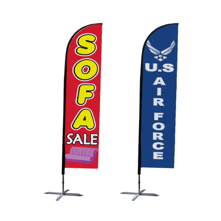 Marketing Promotional Feather Flying Flags Banners Custom Advertising Beach Flags