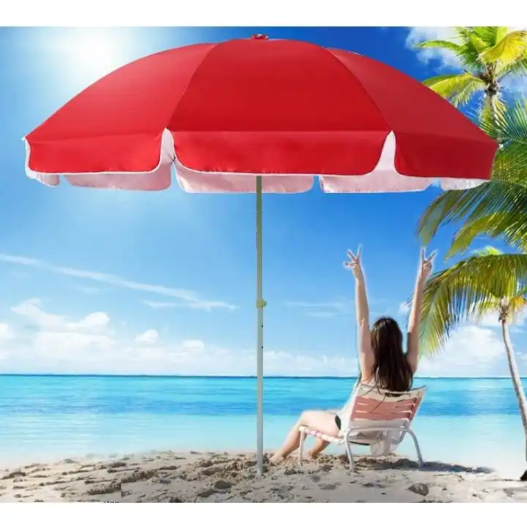 Tuoye Vanilla Leisure Garden Beach Patio Garden Parasol Umbrella Adjustable Kiwi Fruit