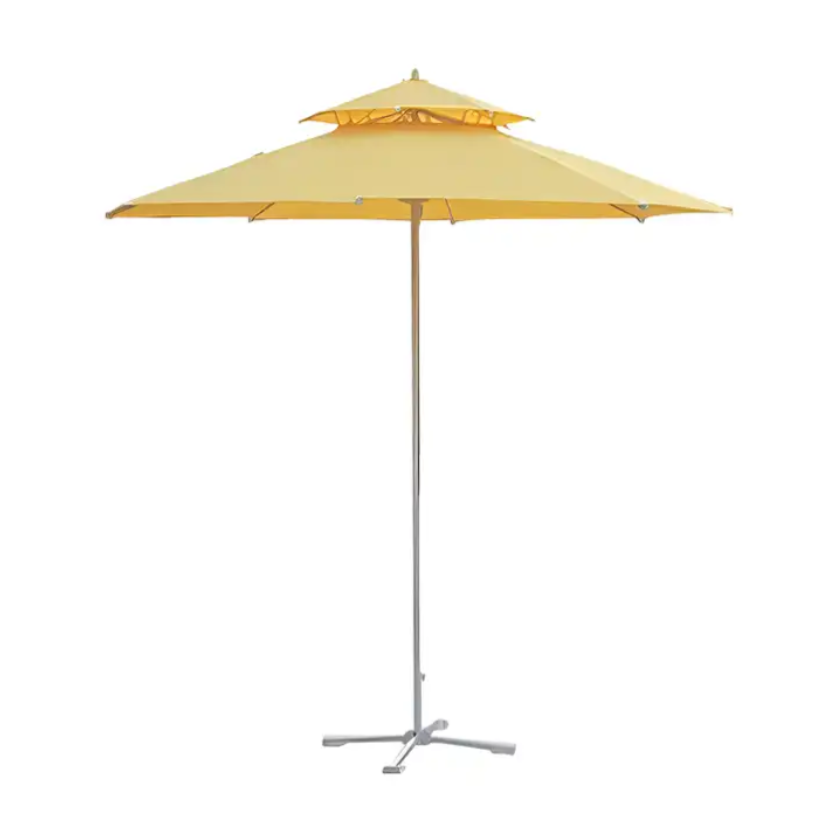 Ty Customized Waterproof Aluminum Frame Patio Outdoor Rain parasol Beach Umbrella Half round market Umbrella