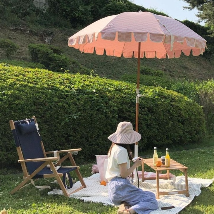 Tuoye  coca outdoor pink promotion beach umbrella