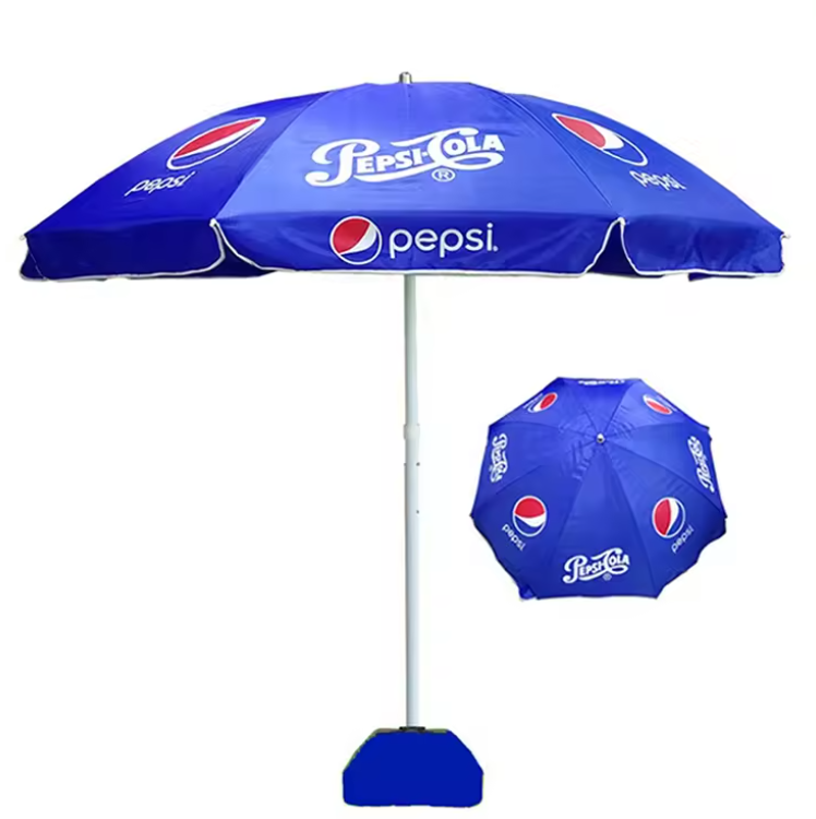 TUOYE  Custom Design 7 ft 8 Steel Ribs Sun Shelter Big Size Foldable Sun Parasols Outdoor Umbrella With Table Tray for Beach