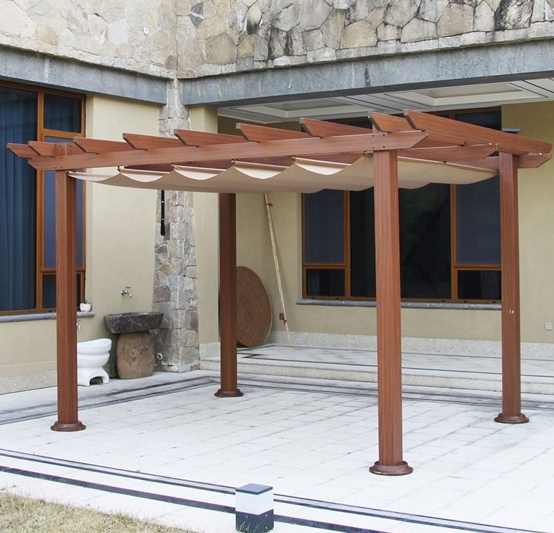 Tuoye  High Quality Outdoor Gazebos Garden Double Polycarbonate Roof Pavilion