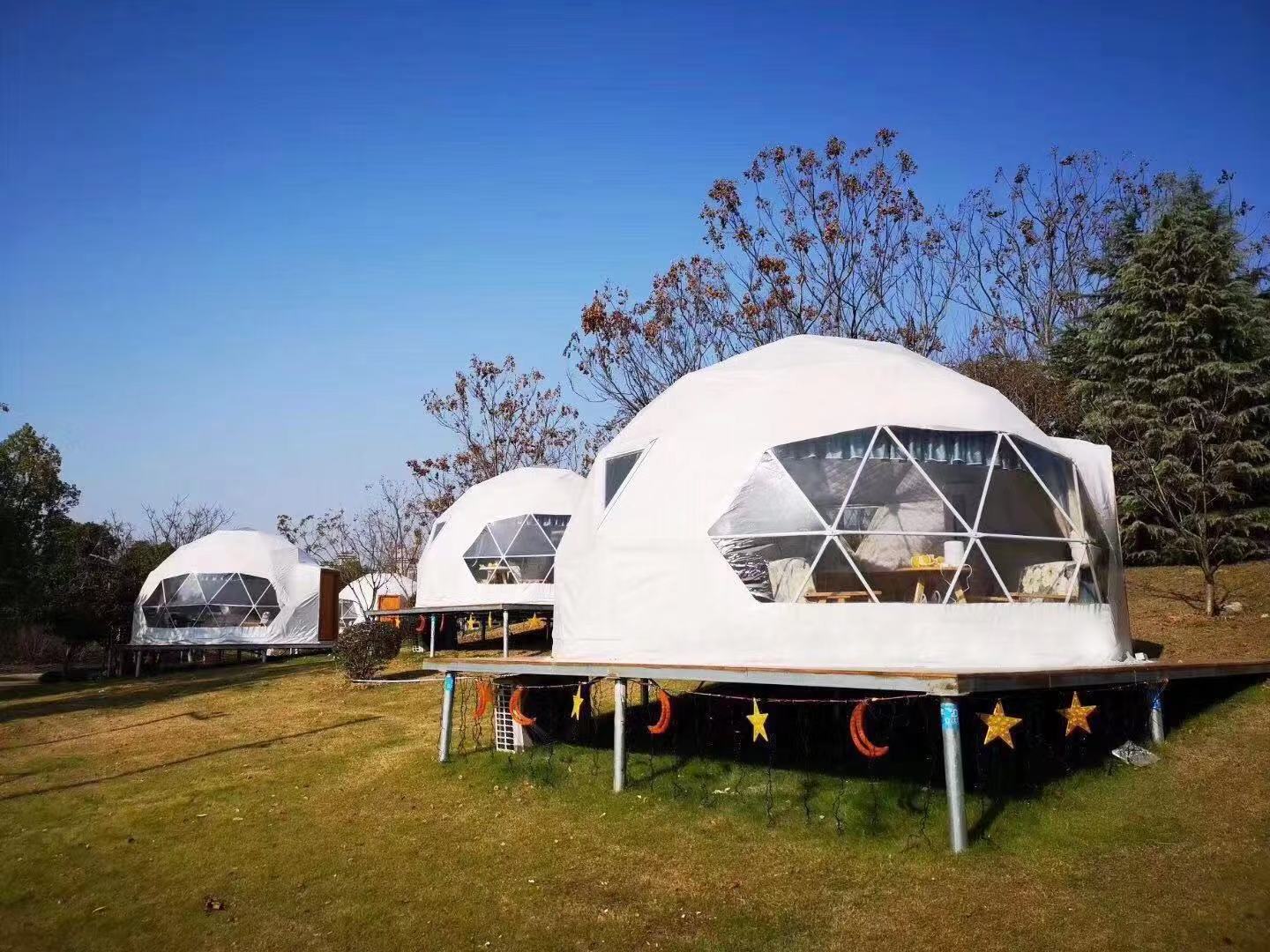 5m 6m 8m domo camping dome hotel tent luxury outdoor pvc geodesic prefab dome house glamping tents