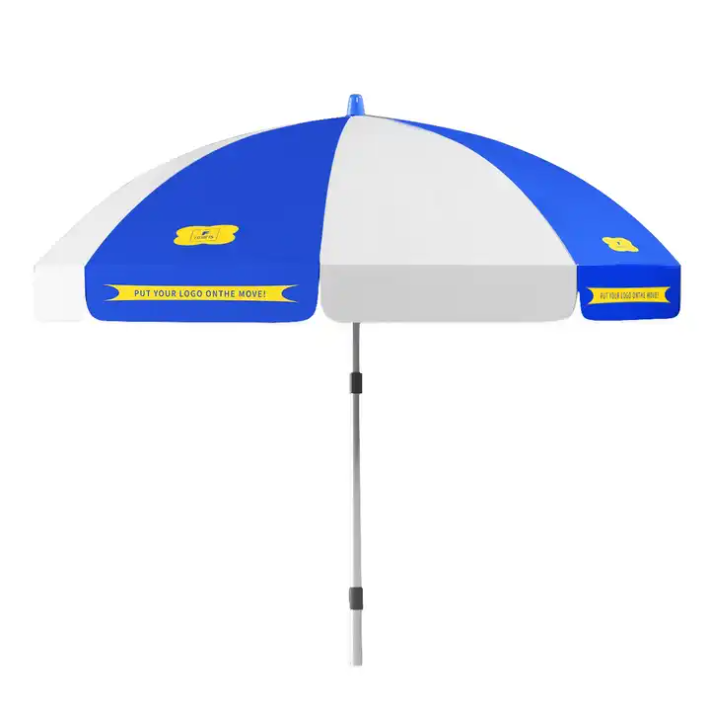 Ty Cheap China Factory Wholesale Outdoor Parasol & Base Windproof Beach Umbrella With Custom Logo