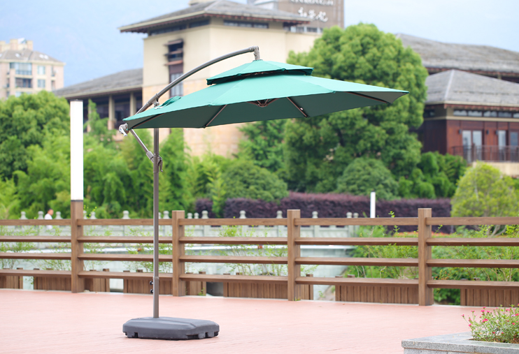 2.7m 8k outdoor waterproof patio big garden tilt umbrella for coffee shop restaurant