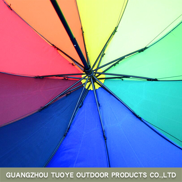 Ty Custom Logo Golf Umbrella Automatic OEM Wind Protection Umbrella Double Canopy Golf umbrella for the rain