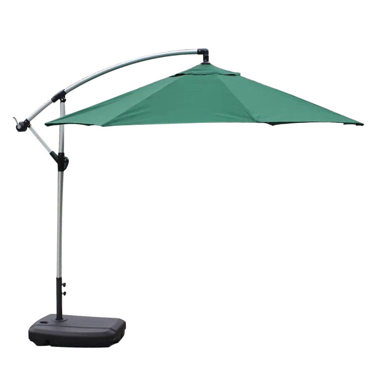 Tuoye 3m Outdoor Furniture Solar Led Parasol Sun Shade Cantilever Banana Hanging Umbrella