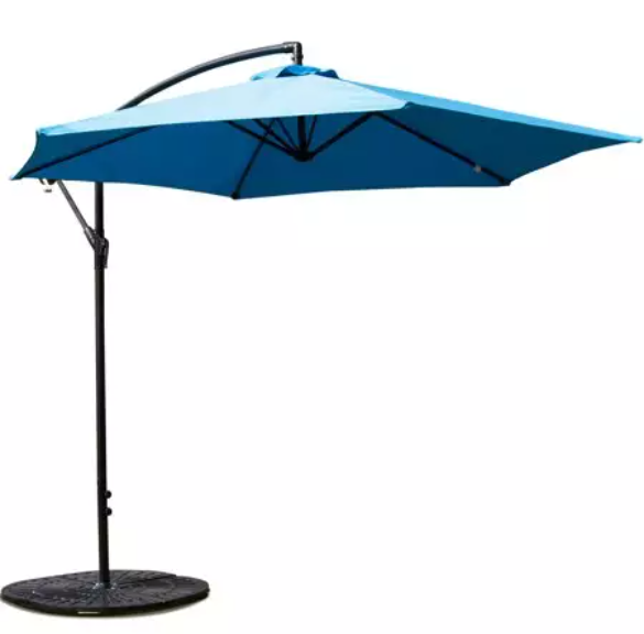 Tuoye 3m Outdoor Furniture Solar Led Parasol Sun Shade Cantilever Banana Hanging Umbrella