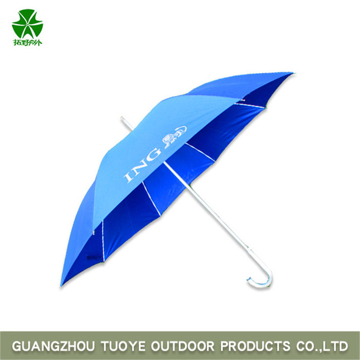 Tuoye Wholesale Custom Promotional Straight Automatic Logo Print Fiber Glass Golf Umbrella