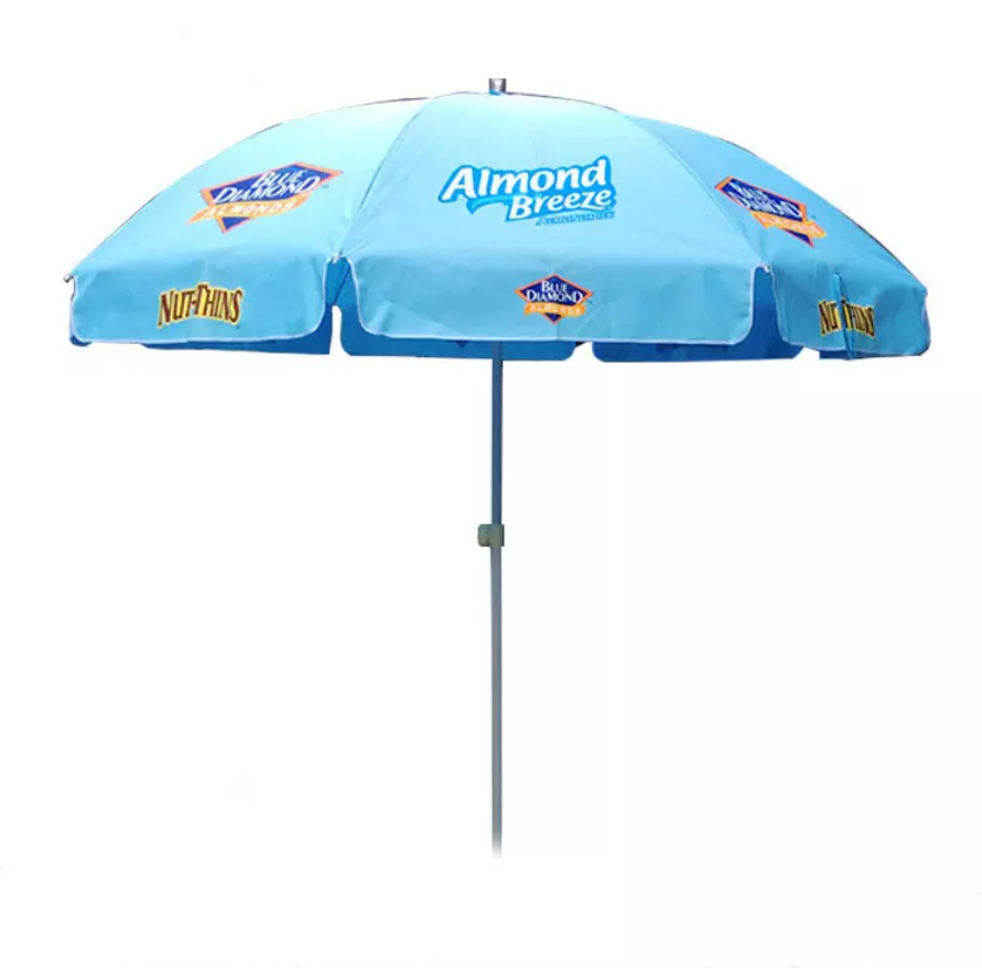 2M High Quality Advertising Custom Design Outdoor Beach Umbrella with Logo Print