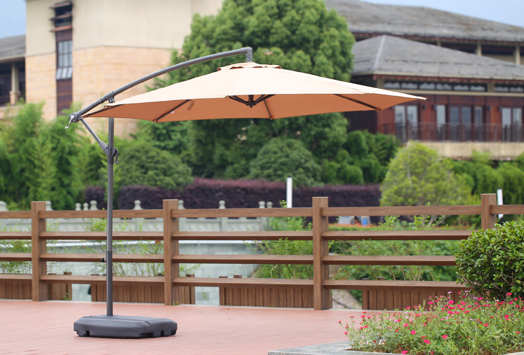 2.7m 8k outdoor waterproof patio big garden tilt umbrella for coffee shop restaurant