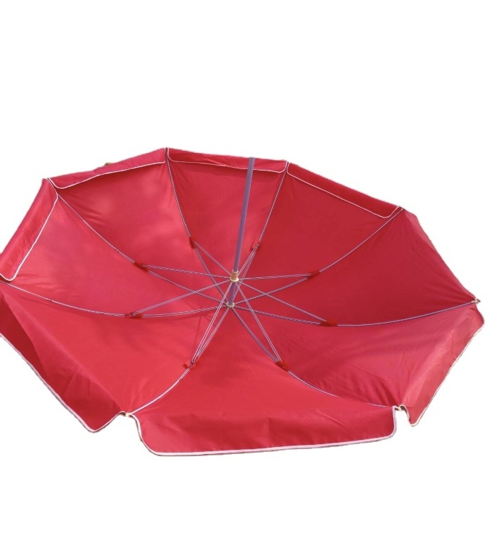 Tuoye Promotional Outdoor Heavy Duty High Wind 8 Foot Windproof Beach Umbrella With Sand Anchor