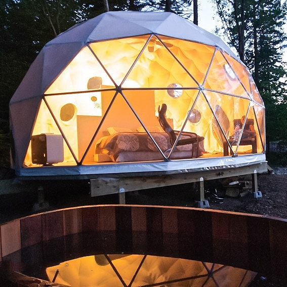 5m 6m 8m domo camping dome hotel tent luxury outdoor pvc geodesic prefab dome house glamping tents