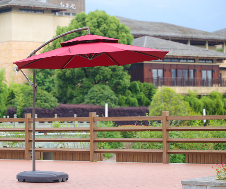 2.7m 8k outdoor waterproof patio big garden tilt umbrella for coffee shop restaurant