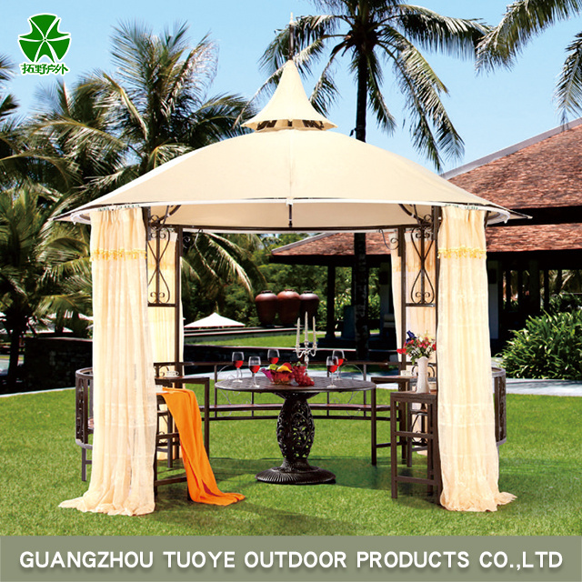 TUOYE 2024 Made in china iron and curtain gazebo outdoor