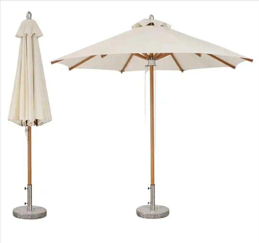 Ty Garden 4/5/6m Round Square White Big Size Patio Umbrella Center Pole Sun Parasol Outdoor Patio Umbrella