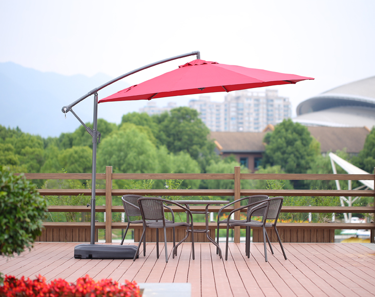 2.7m 8k outdoor waterproof patio big garden tilt umbrella for coffee shop restaurant