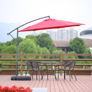 2.7m 8k outdoor waterproof patio big garden tilt umbrella for coffee shop restaurant