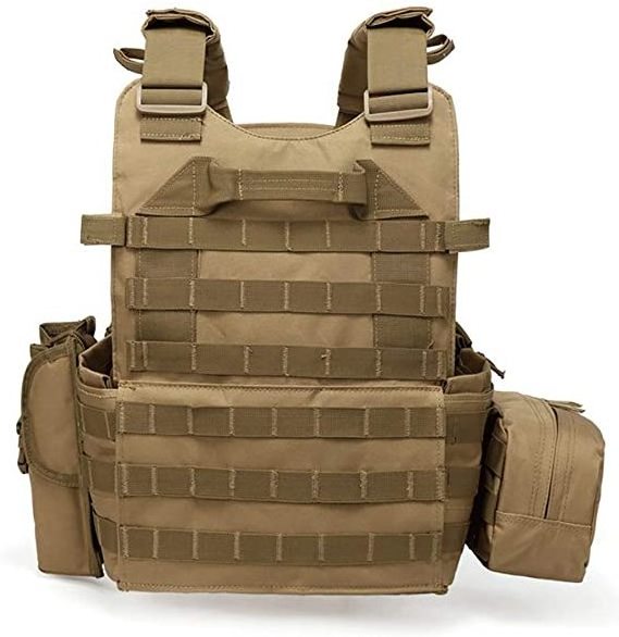 DMAIP Molle Tactical Vest Combat Security Training Tool Pouch Modoular Protective Durable Tactical Vest