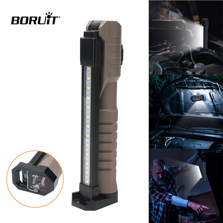 BORUiT 1000 Lumen rechargeable work lights portable waterproof magnetic base inspection cob led working lights