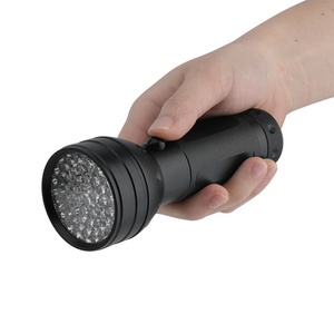 Boruit uv flashlight 51 led uv led flashlight torch 395nm Ultra Violet Blacklight Torch Light for Money Detector