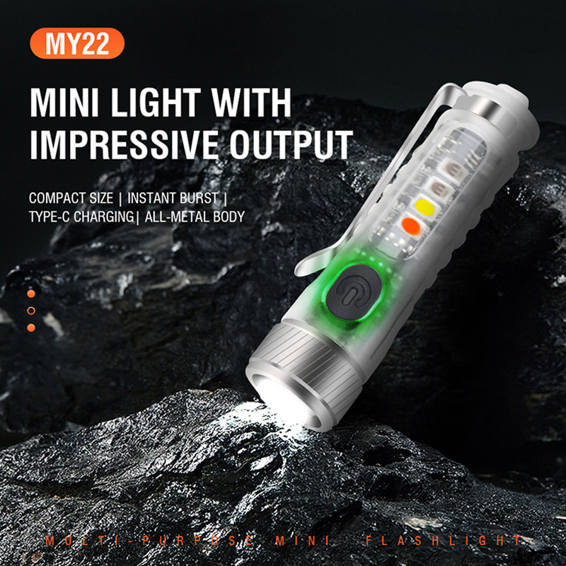 Boruit 10 Modes Keychain Flashlight Portable Xpg2 Led Flashlight Pocket Led Torch Uv Rechargeable Flashlight