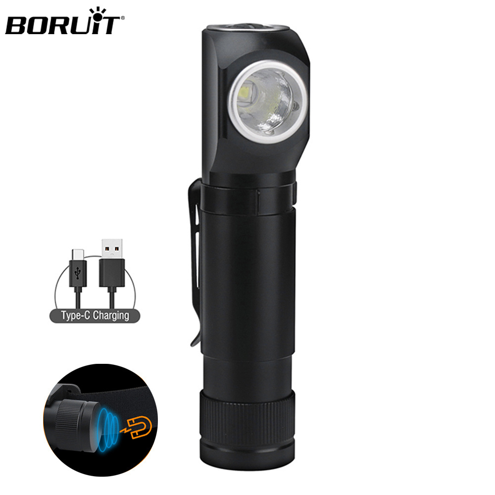 BORUiT High Power Camp Waterproof Taschenlampe USB Rechargeable with Magnetic Base Led Flashlight Manufacturer