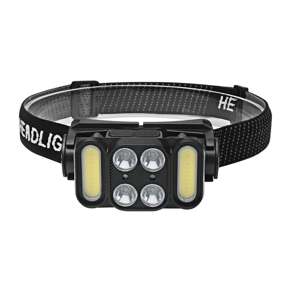 Boruit  K362 4 Cob Led Headlamp Spot Light High Power 2000 Lumens Headlight Outdoor Motion Sensor Head Lamp For Hunting